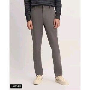 Everlane Performance Uniform Chino Pant Slate Gray Slim Fit Mens Size 32x34 NWT